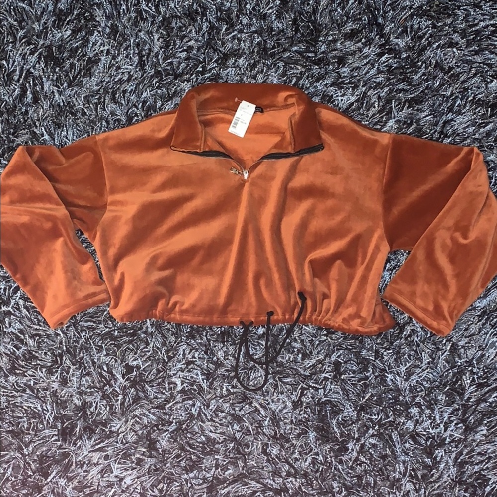 Velvet Half Zip Jacket